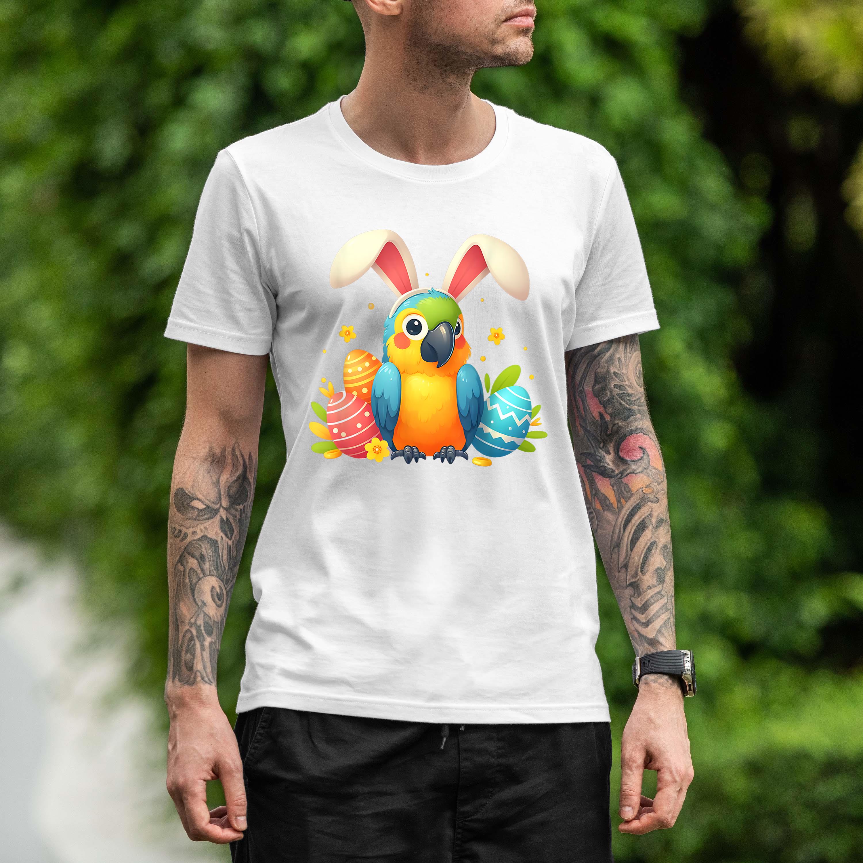 Easter Parrot With Colorful Easter Eggs Shirt 